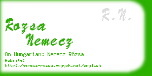 rozsa nemecz business card